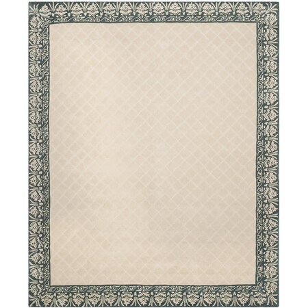 Safavieh 8 x 10 ft. Total Performance Hand Hooked Large Rectangle Area Rug, Ivory & Blue TLP755E-8